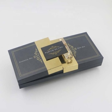 Black Two-Sided Open Perfume Packaging Magnetic Gift Box