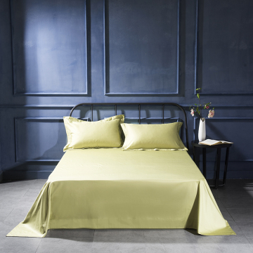 Agate Green 3 PCS 100% Egyptian Cotton Solid Flat Sheet Set