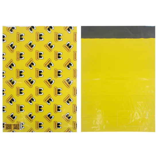 Cute Pattern Plastic Yellow Express Bag