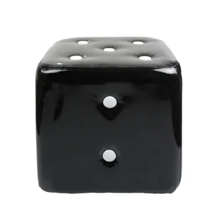 black dice wood stools