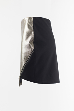 Pu joint with knitting skirt