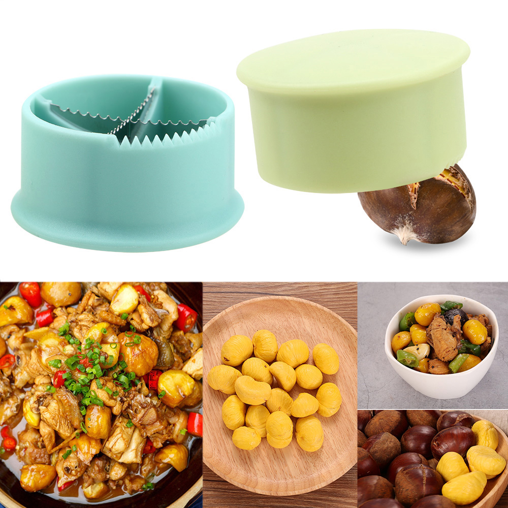 1 Pc Chestnut Peeler Cross Opening Household Plastic Nut Biscuit Opener Practical Multifunctional Kitchen Tool Peeler Gadgetse