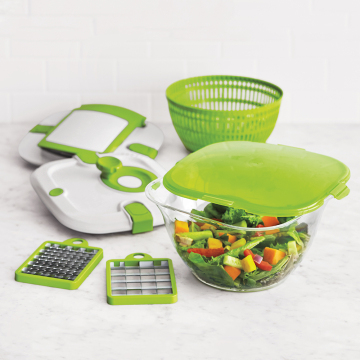 Plastic Manual Kitchen Accessories: Vegetable Spin Dryer & Salad Spinner Chopper