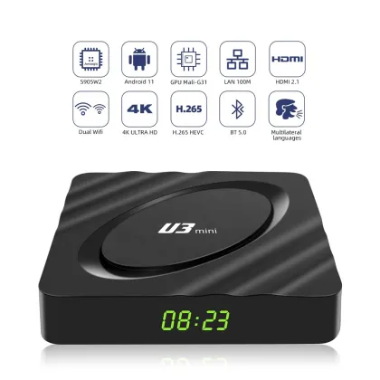 Android 11 Dual WiFi 4K LED Indicator TV Box Set Top Box with Android OS