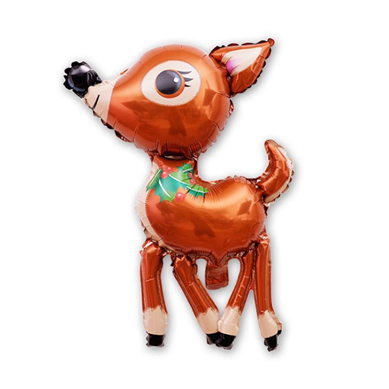 1 pc cute 4D deer balloons walking deer animal balloons for Christmas party decor kids birthday decorations deer toys foil globe