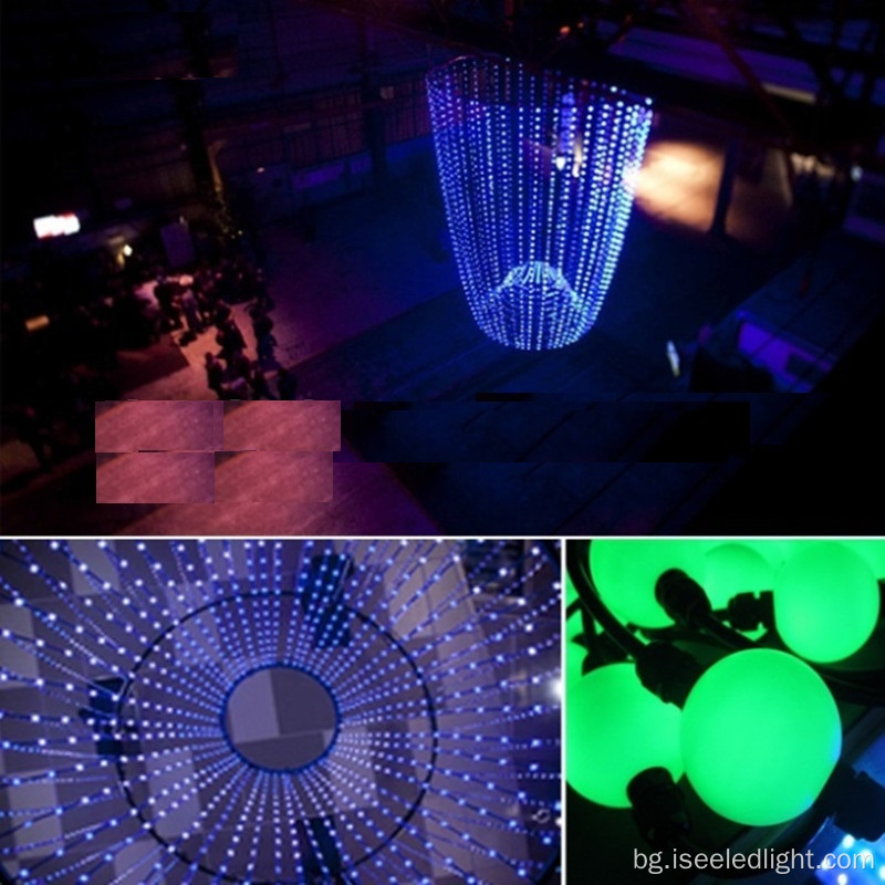 RGB пикселна топка топка за светлинна фея LED декорация