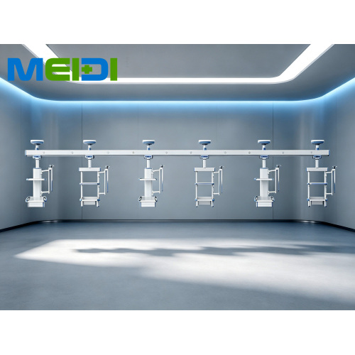 ICU Beam‑Type Combined Ceiling Pendant Bridge For 5 Beds, Integrated Gas Power Network Terminal, Anti‑Drift Brake Medical Tower
