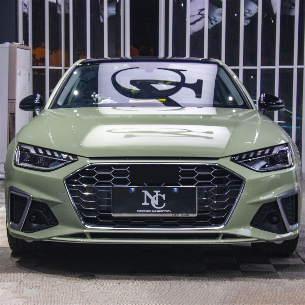 Khaki Green Car Wrap