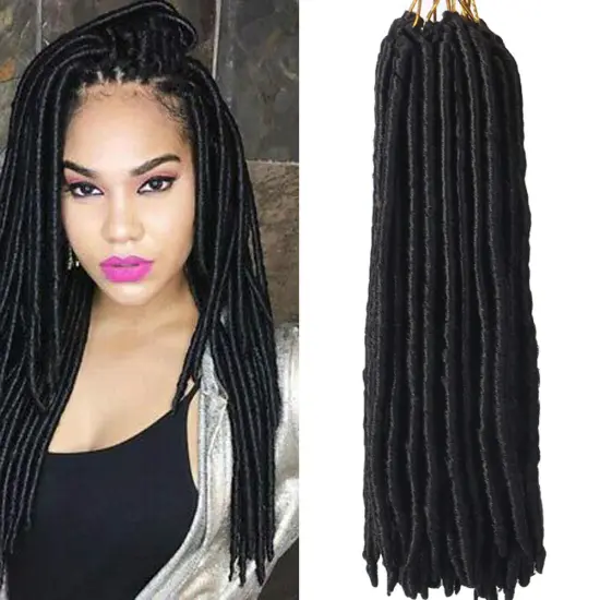 Hot sell  dreadlock  for black women dreadlock hair faux locs in hair Extension crochet straight faux locs
