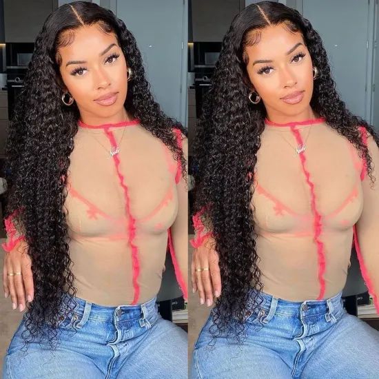 Swiss 180 Density Hd Perruque Cheveux Humains Curly Front Mink Wholesale 100% Unprocessed Frontal Lace Human Brazilian Hair Wigs
