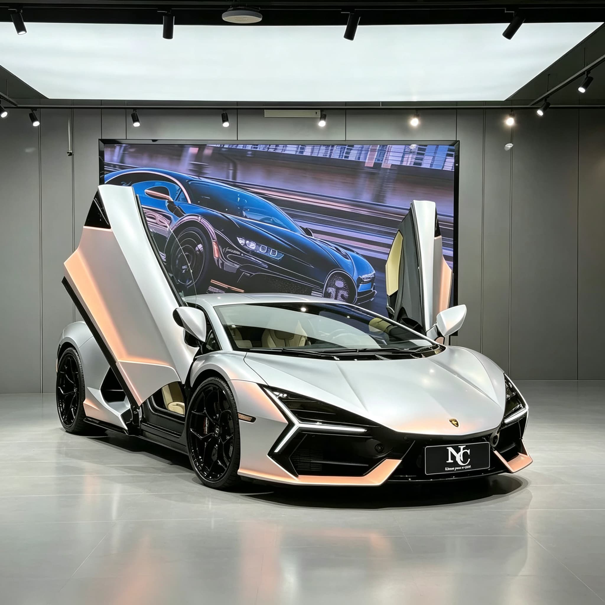 Self-Healing Tech-Silver Orange Auto Wrap