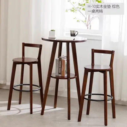 American Nordic Solid Wooden Bar Stool