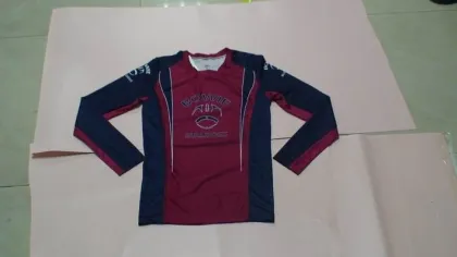 Oem / Odm Custom Mens Athletic Clothes , Long Sleeve Football Top