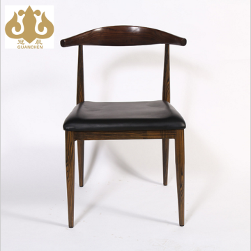 Wholesale Custom Industrial Iron & Leather Side Bag Restaurant Chairs