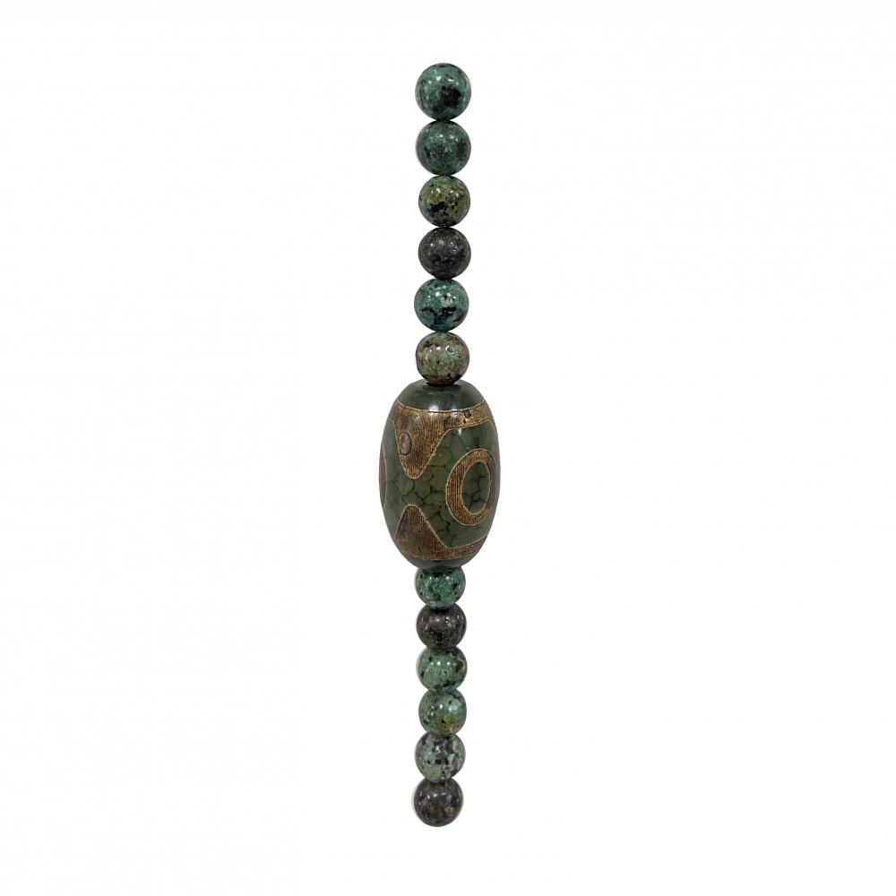 Brown&Green Crackle Agate Stone Beads for Jewelry Making