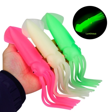 Luminous Rubber Squid Skirts Octopus Fishing Lures - Various Sizes