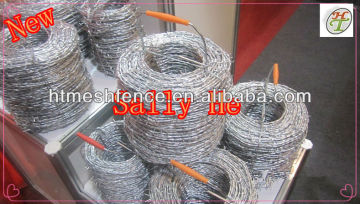 Single twisted BWG14 barbed wire tape 5'' spacing