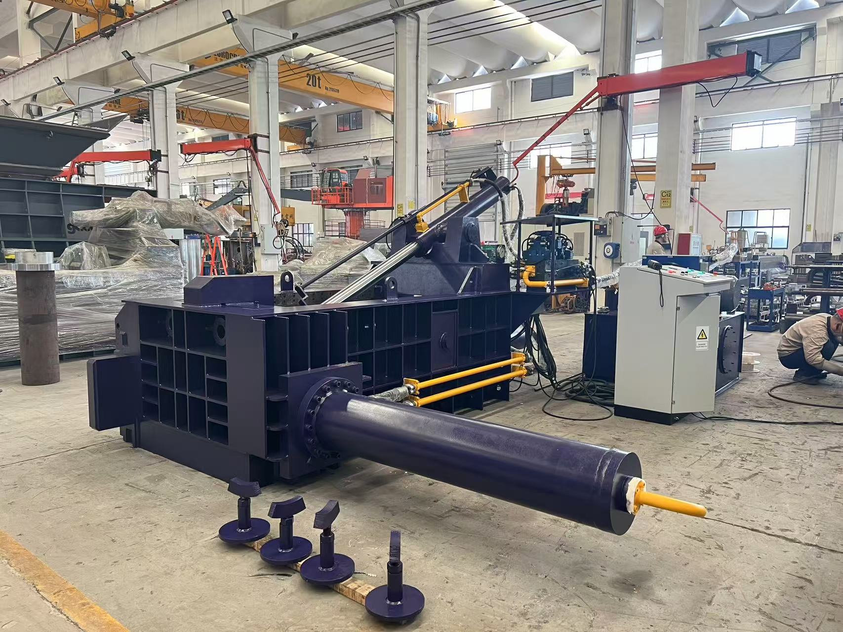 Side Push Out Scrap Metal Baler Press Machine