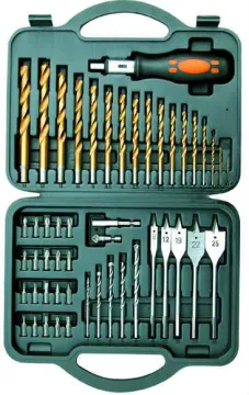 50PCS Drills & Bits Set(TWIST DRILL BITS WITH TITANIUM COATED/MASONRY DRILL BIT/FLAT WOOD WORKING DRILL BITS)