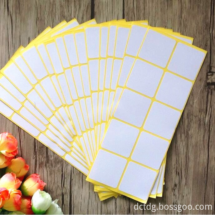 12sheets Pack Self Adhesive Sticky White Label Writable Name Stickers Blank Post It Note Label Bar
