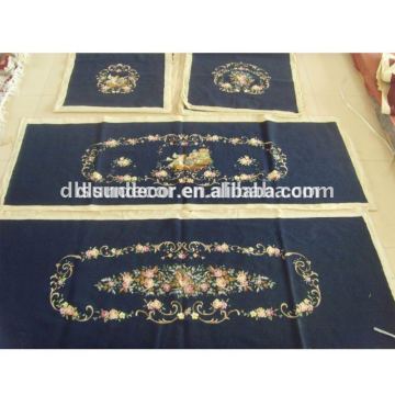 Pure wool hand knotted aubusson sofa cover set