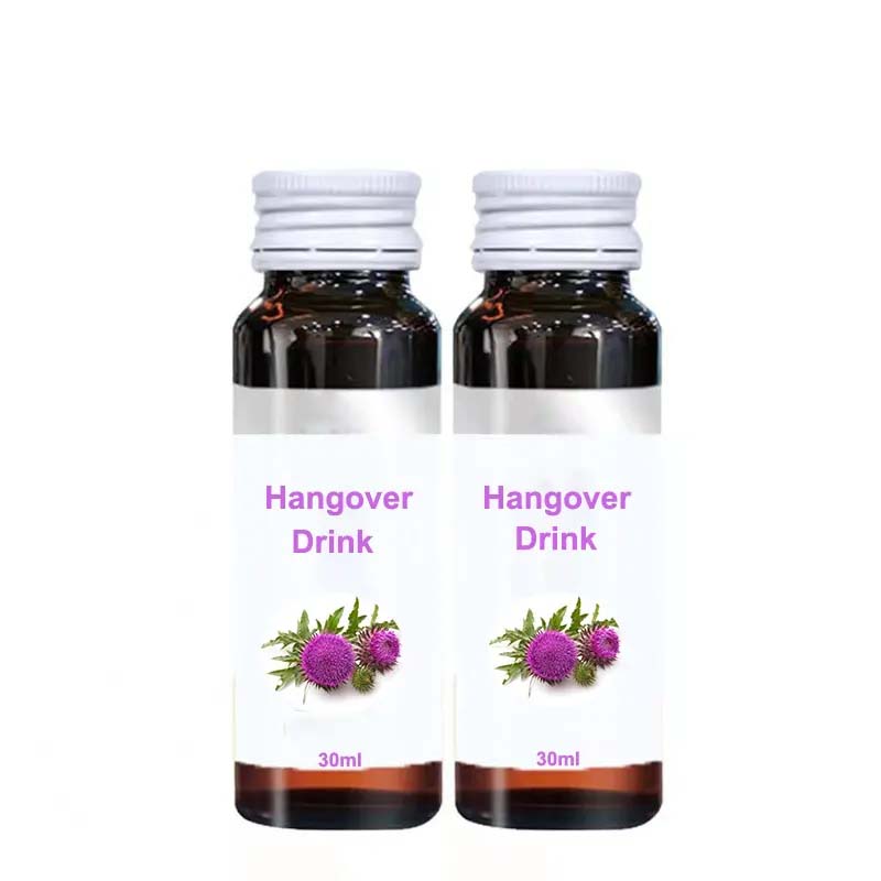 OEM ODM Best Anti-Alcoholic Herbal Extract Oral liquid Vegan Milk thistle Hangover oral liquid