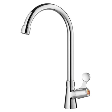 Modern minimalist full copper kitchen faucet