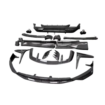 High quality true carbon fiber TRD style front bumper edge side skirt rear diffuser rear spoiler for Lexus RX body kit