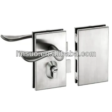 aluminium handle double sides frameless swing glass door lock