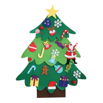 DIY Felt Christmas Tree Stickers for Advent Calendar