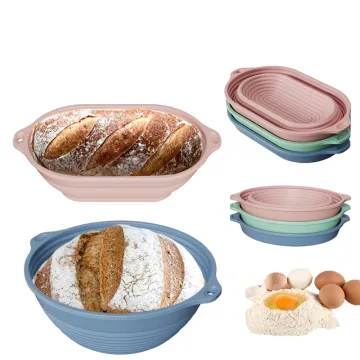 Silicone Fermentation Basket for Home Oven Baking: Large Capacity Dough Proofing Bowl with Folding Design