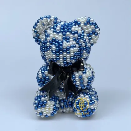 Luxurious Handcrafted PE Foam Bear Rose Teddy Bear with Pearl