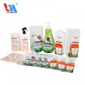 Aangepaste shampoo fles krimpmouwen labelverpakking