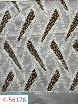 Voile Cotton Lace Embroidery Fabric Design