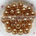 DIY Jewelry Accessory Wholesale 6mm Loose Faux Pearl Beads Bulk Acrylic Pearl Beads Brown