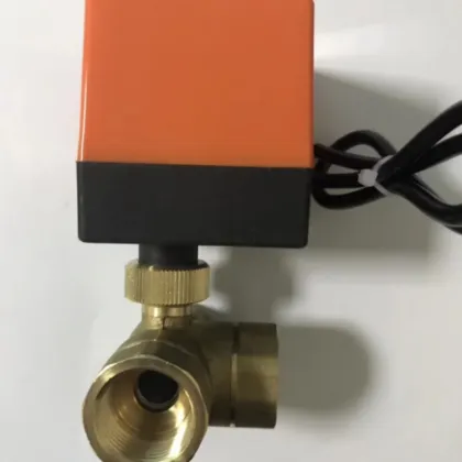Electric Brass Female Three -way Ball Valve