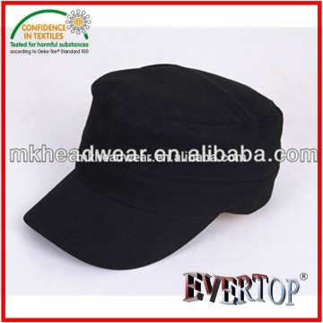 100% Cotton Twill Fabric Fashion design custom plain flat cap military cap/army cap
