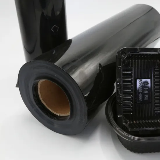 glossy black pp film to produce food container