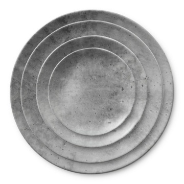 Chinese Style Grey Bone China Round Dishes Dinnerware Porcelain Dinner Set