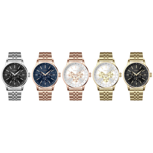 Foksy Solid stainless men chronograph sport watch