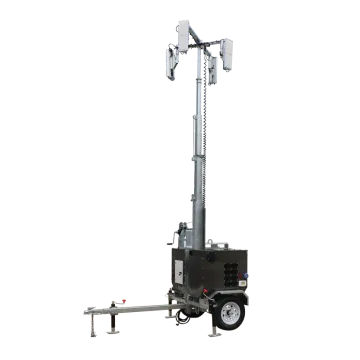 7 m telescopic mast mobile light tower