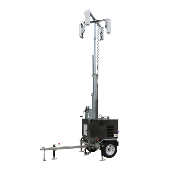 7 m telescopic mast mobile light tower