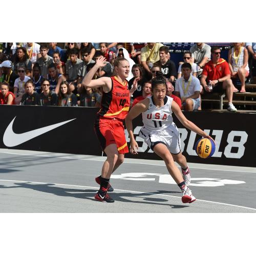 Fiba 3x3 Enlio SES Sospechida de baldosas de la corte al aire libre 010