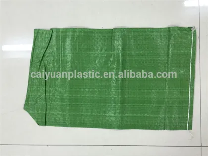 Olive green color polypropylene sandbag with drawstring