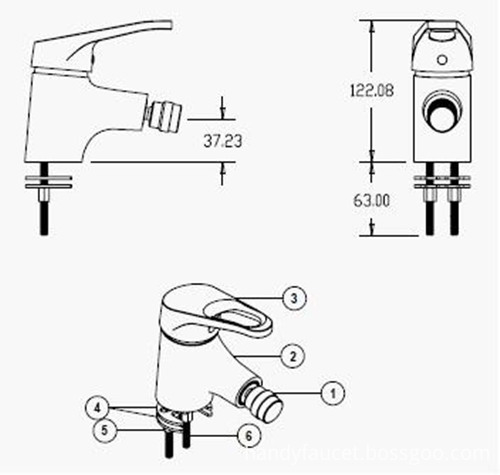 single handle bidet faucet