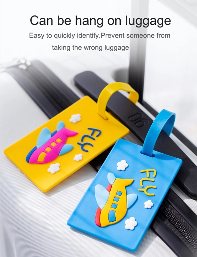 Custom 3D Soft Fashion Silicone Luggage Tags