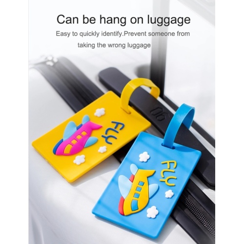 Custom 3D Soft Fashion Silicone Luggage Tags