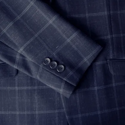 Regular Fit Suits Wholesale Men's Suits Blazer Factory Direct Sales Single-breasted Brand Mens Business Suits Blue Plaid Adults