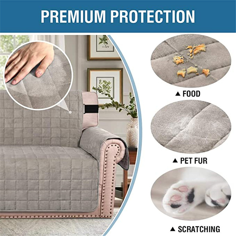 Velvet Sofa Protector Leather Chair Cover