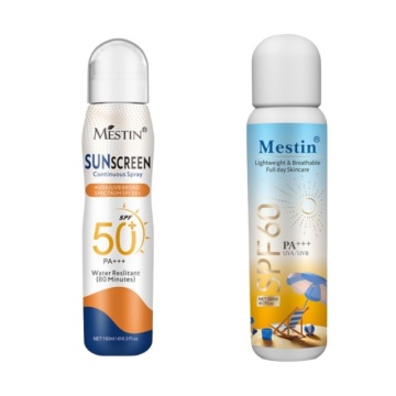 Spray de crème solaire personnalisable sur la marque privée avec logo personnalisé
